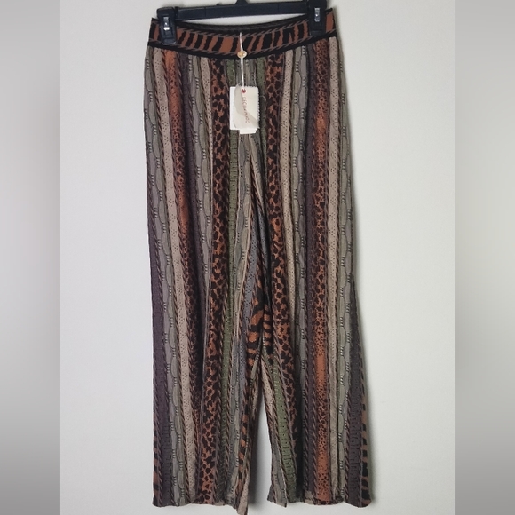 ✨Anthropologie✨ Cecilia Prado Knit Mixed Print Pants - Picture 3 of 8